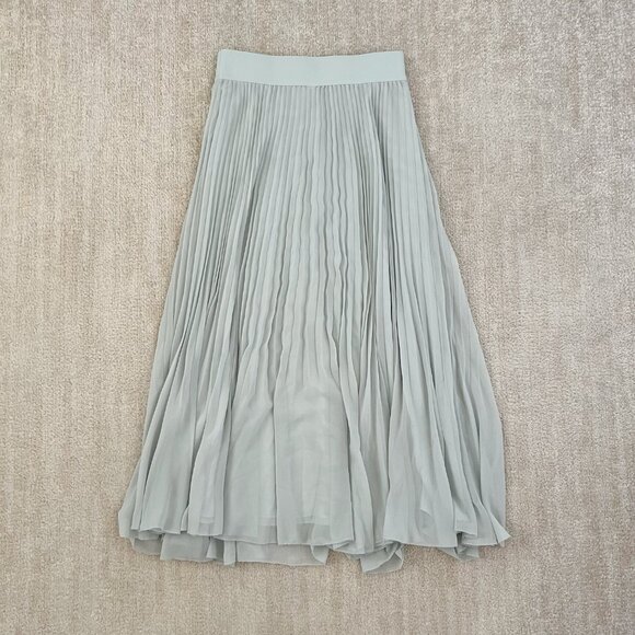 Aritzia Wilfred Twirl Pleated Pull On Midi Skirt S - Picture 4 of 8